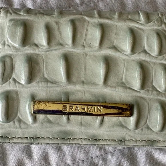 Brahmin Light Green Crocodile Embossed Card Holder - Picture 5 of 5